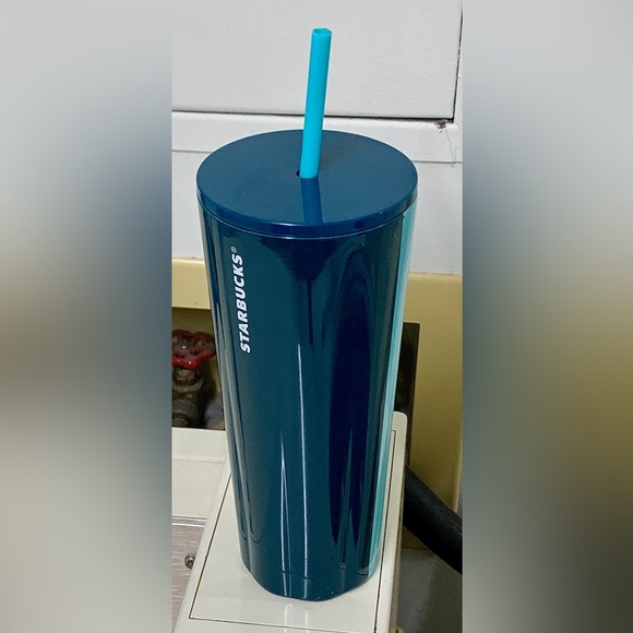 Starbucks Spring 2023 Stainless Steel Glacier Tone Blue Teal 24oz Cold Cup - Picture 4 of 16